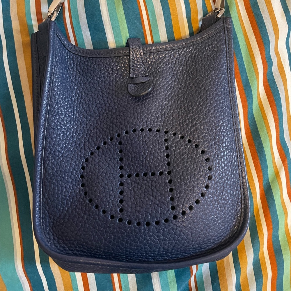 Hermes Evelyne Mini 16 Bag blue